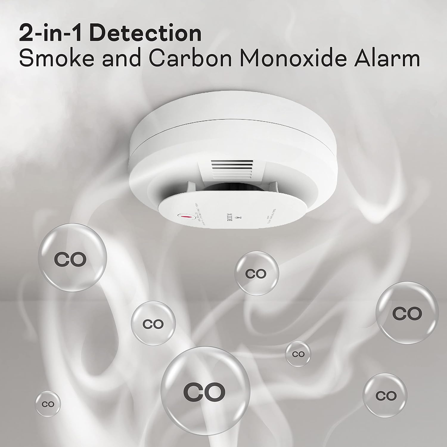 Kidde Smoke and Carbon Monoxide Detector with LED Indicators, AA Battery Powered