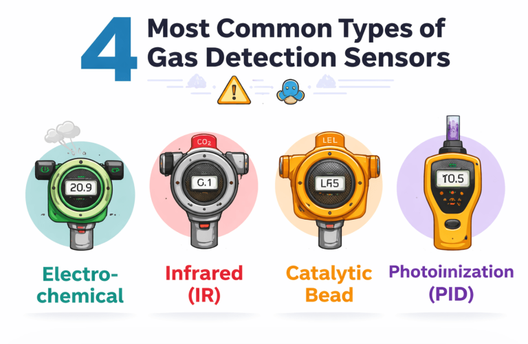 4 Most Common Types of Gas Detection Sensors