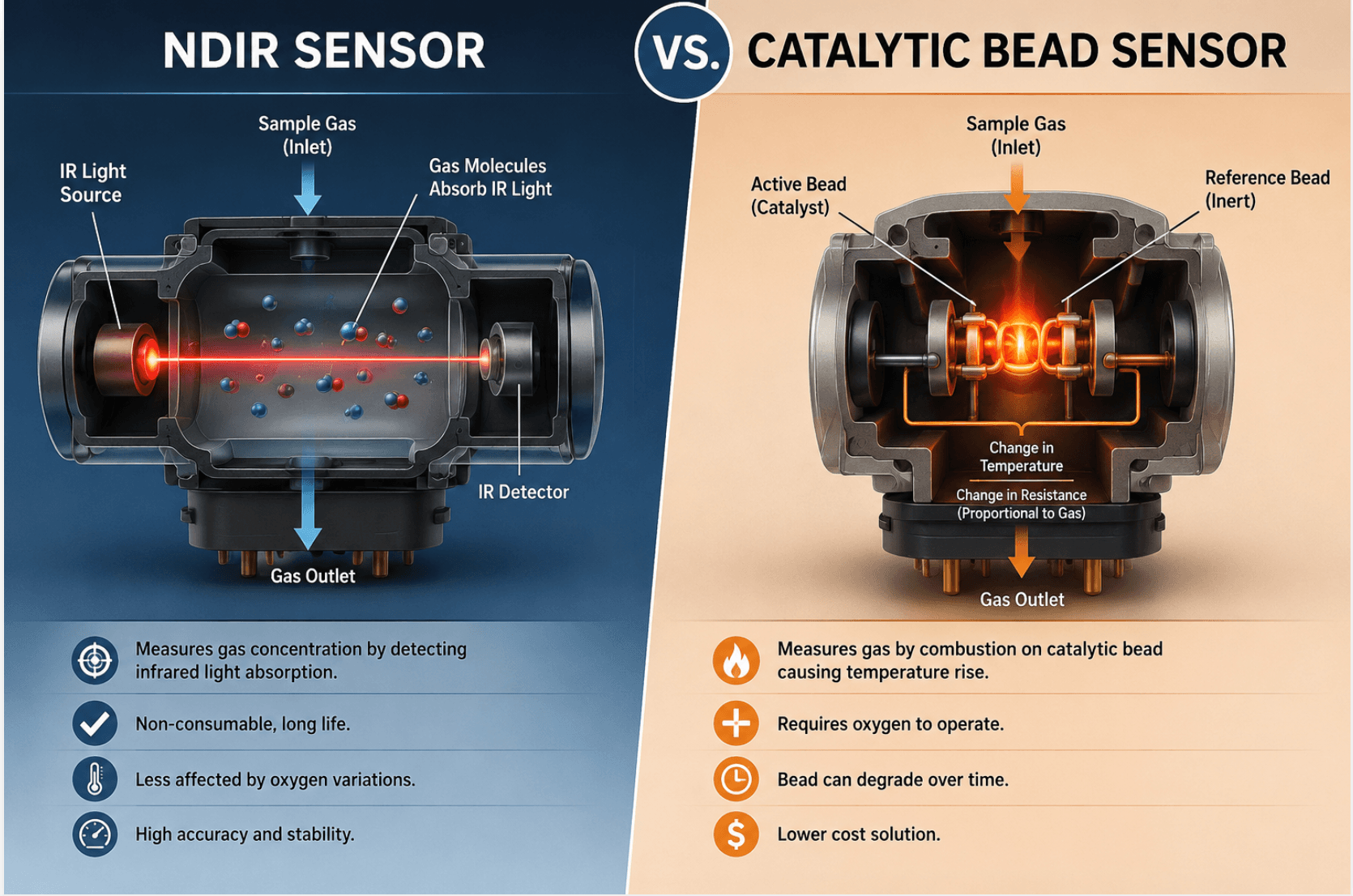 NDIR vs. Catalytic Bead Sensor: Which Combustible Gas Detection Technology Is Right for You?